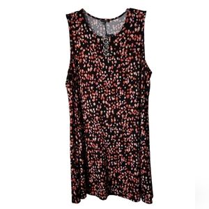 Ava & Grace Sleeveless Polka Dot Keyhole Dress Plus Size 1X NWT